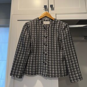 Babaton Aritzia Black and White Tweed Jacket